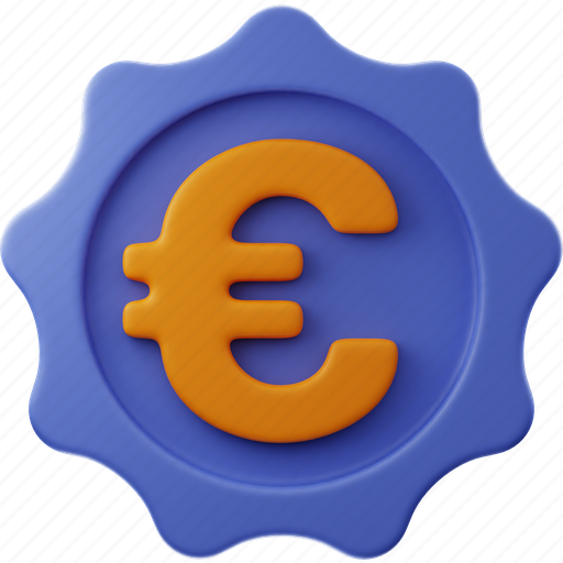 Finance, euro, medal, money 3D illustration - Download on Iconfinder