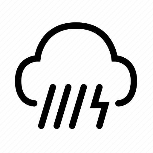 Cloud, rain, thunder, heavy, weather icon - Download on Iconfinder