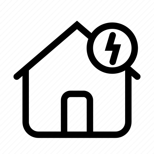 House, electric, home, power icon - Download on Iconfinder