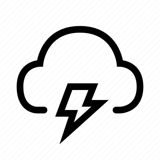Thunder, cloud, cloudy, weather icon - Download on Iconfinder