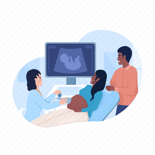 Pregnant woman, ultrasound scan, prenatal care, motherhood icon - Download on Iconfinder