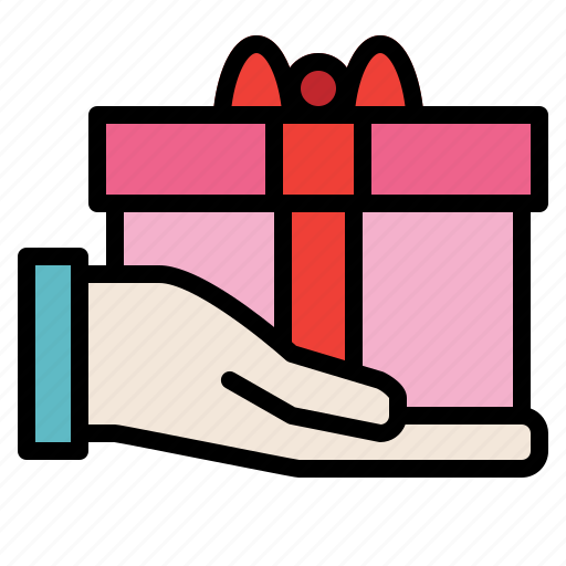 Box, gift, hand, present icon - Download on Iconfinder