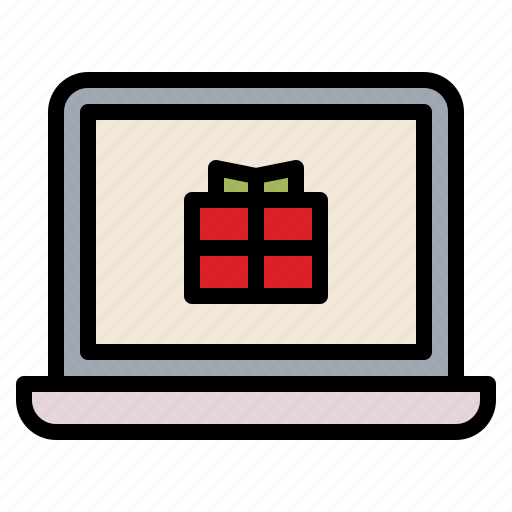 Celebrate, gift, laptop, present icon - Download on Iconfinder