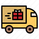 delivery, gift, shopping, truck