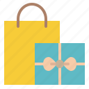 bag, buying, gift, present