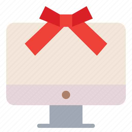 Bow, computer, gift, present icon - Download on Iconfinder