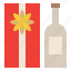 box, gift, present, wine 