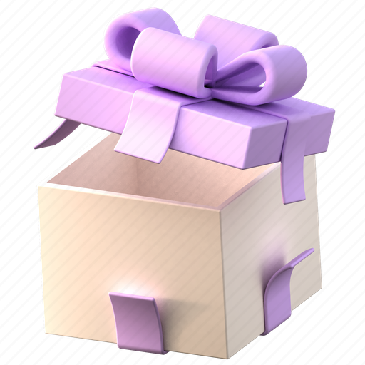 Opened, gift, present, surprise, birthday, celebration, 3d 3D illustration - Download on Iconfinder