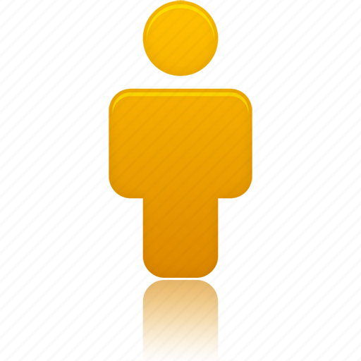 Orange, user, account, profile icon - Download on Iconfinder