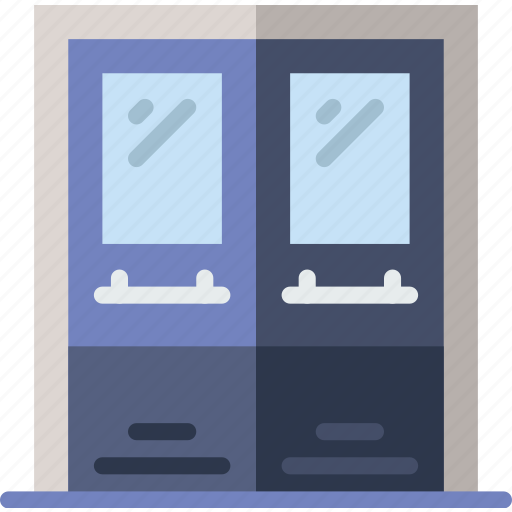 Appliance, door, double, furniture, household, room icon - Download on Iconfinder