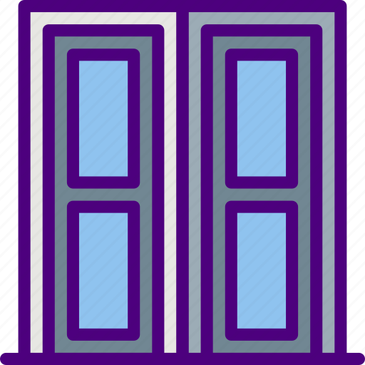 Appliance, door, double, furniture, household, wardrobe icon - Download on Iconfinder