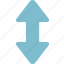 arrow, direction, location, orientation, vertical 