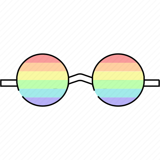 Glasses, lgbt, gay, lesbian, pride, rainbow icon - Download on Iconfinder