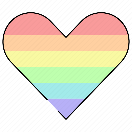 Heart, lgbt, gay, lesbian, pride, rainbow icon - Download on Iconfinder