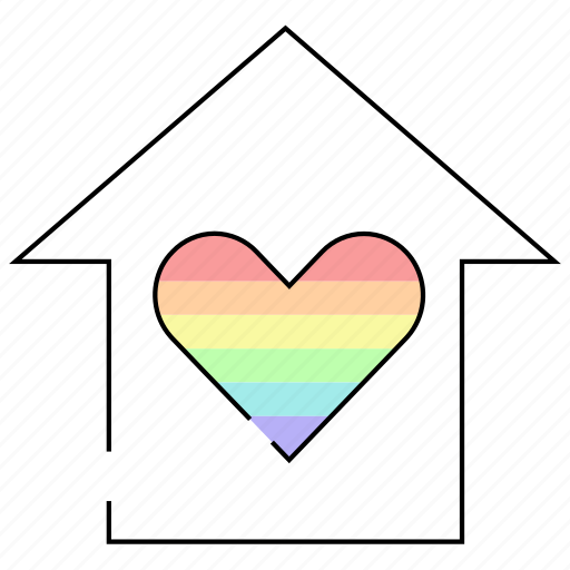 Heart, lgbt, gay, lesbian, pride, house, home icon - Download on Iconfinder