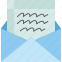 letter, envelope, mail, message, communication