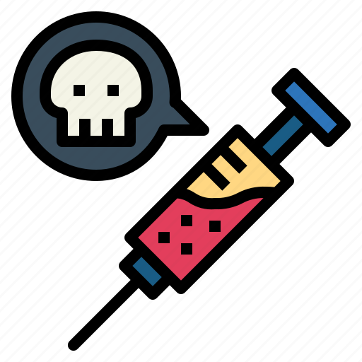 Needle, poison, skull, syringe, toxicant icon - Download on Iconfinder