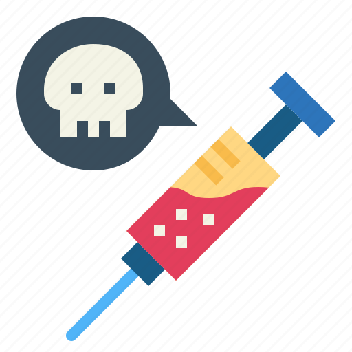 Needle, poison, skull, syringe, toxicant icon - Download on Iconfinder