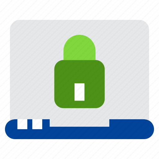 Laptop, lock, computer, protection icon - Download on Iconfinder