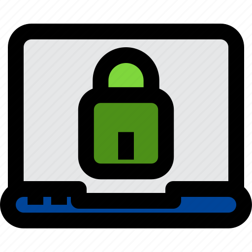 Laptop, lock, computer, protection icon - Download on Iconfinder