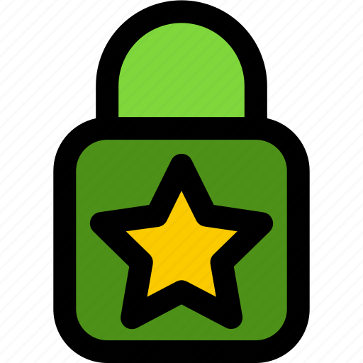 Protection, lock, star, padlock icon - Download on Iconfinder