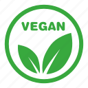 vegan, natural, leaf, food, label, badge, vegetarian