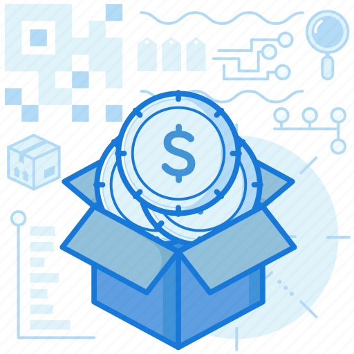 Box, dollar, finance, management, money, package, product icon - Download on Iconfinder