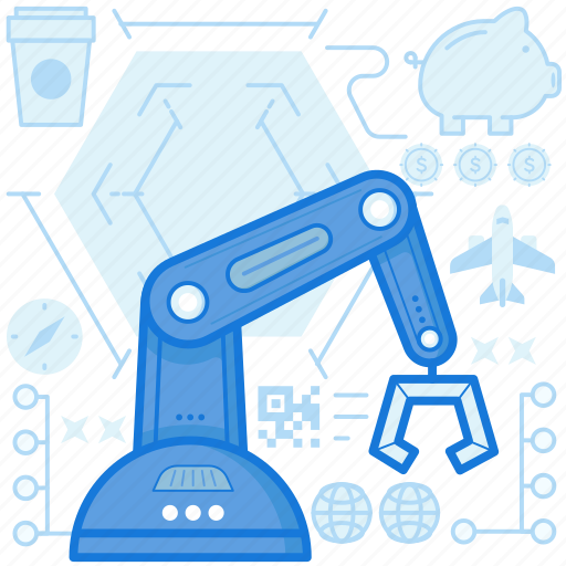 Arm, factory, hook, industry, production, robotic icon - Download on Iconfinder