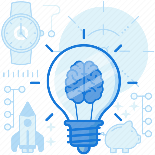 Brain, idea, innovation, lightbulb, process, product, thoght icon - Download on Iconfinder