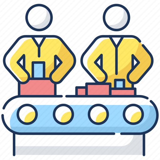 Assembly, assembly icon, manufacturing, production line icon - Download on Iconfinder