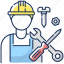 handyman, industrial worker, industrial worker icon, repairman 