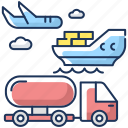 delivery service, freight transportation, shipping, shipping icon
