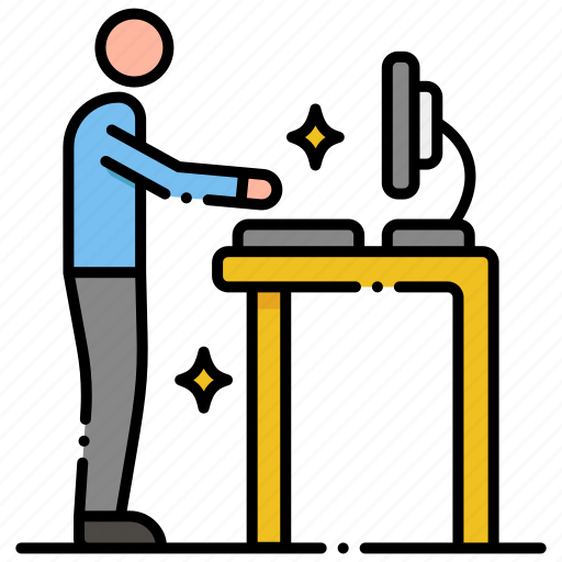 Desk, furniture, office, standing icon - Download on Iconfinder