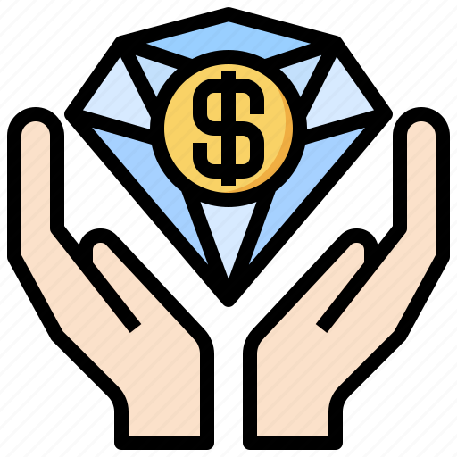 Benefits, diamond, growth, leader, business, finance, stats icon - Download on Iconfinder