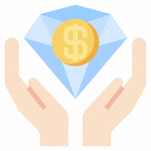 Benefits, diamond, growth, leader, business, finance, stats icon - Download on Iconfinder