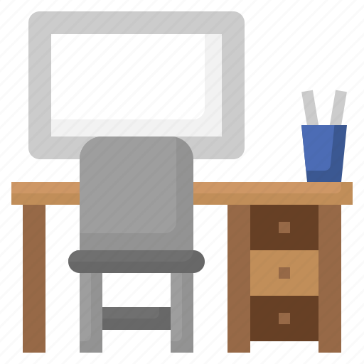 Desk, furniture, and, household, workspace icon - Download on Iconfinder