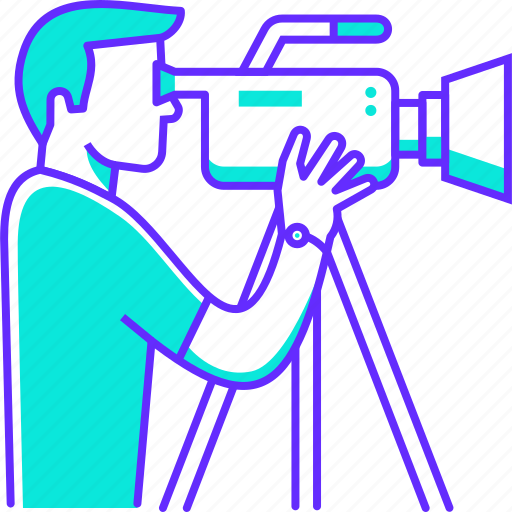 Camera, maker, man, media, movie, profession, video icon - Download on Iconfinder