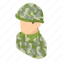 army, isometric, man, military, object, person, soldier