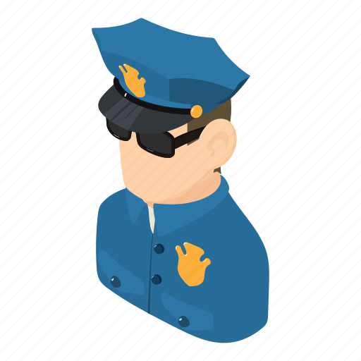 Cop, isometric, man, object, person, policeman, uniform icon - Download on Iconfinder