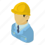 asian, builder, construction, engineer, isometric, object, worker 