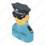 asian, cop, isometric, man, object, person, policeman 