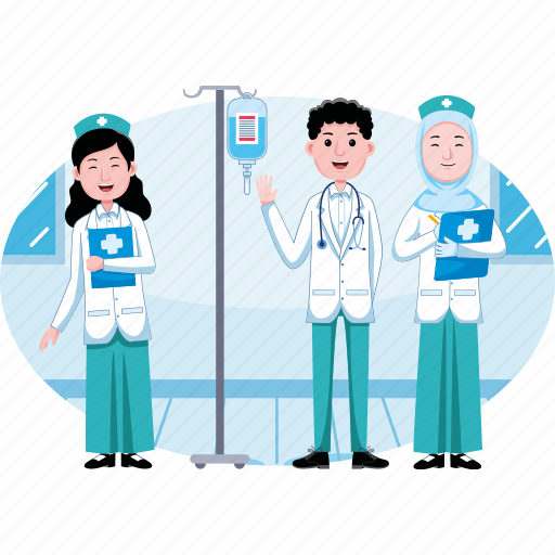 Doctor, and, nurse, profession, worker, occupation, professional illustration - Download on Iconfinder