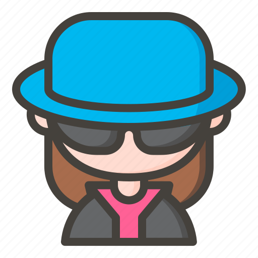 Agent, detective, female, investigator, spy icon - Download on Iconfinder