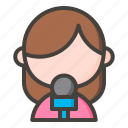 avatar, female, journalist, news, reporter