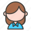 avatar, female, office worker, user, woman 