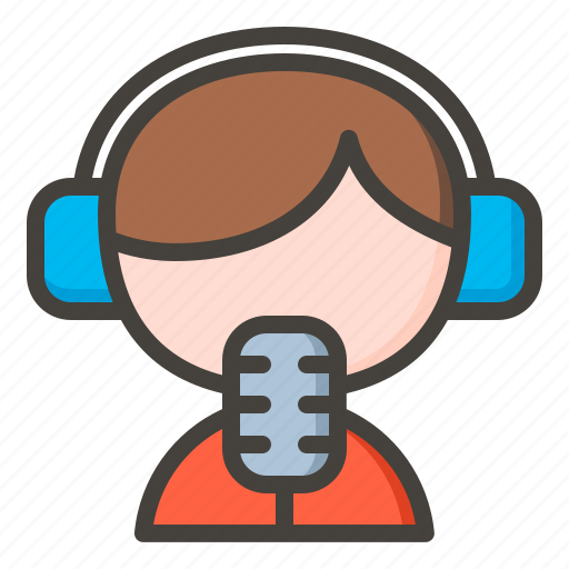 Broadcast, news, presenter, radio speaker icon - Download on Iconfinder