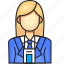 avatar, employee, female, profession 
