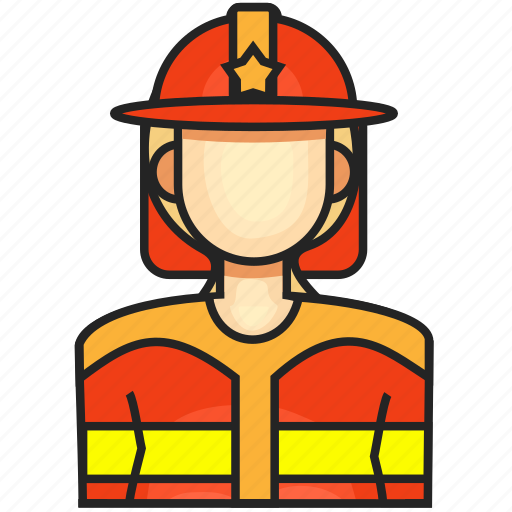 Avatar, female, fireman, profession icon - Download on Iconfinder