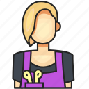 avatar, female, hair stylist, profession