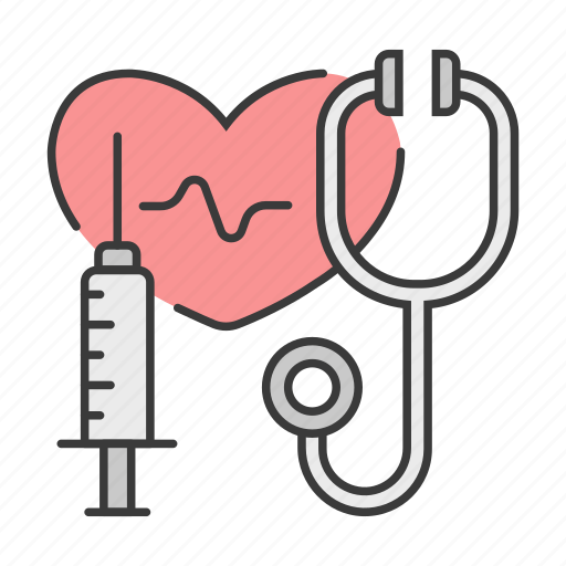 Career, doctor, heart, physician, profession, stethoscope, syringe icon - Download on Iconfinder